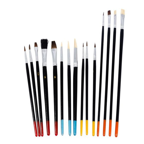 BRUSH SET WATERCOLOUR & OIL PAINTING BRUSHES Assorted box 15