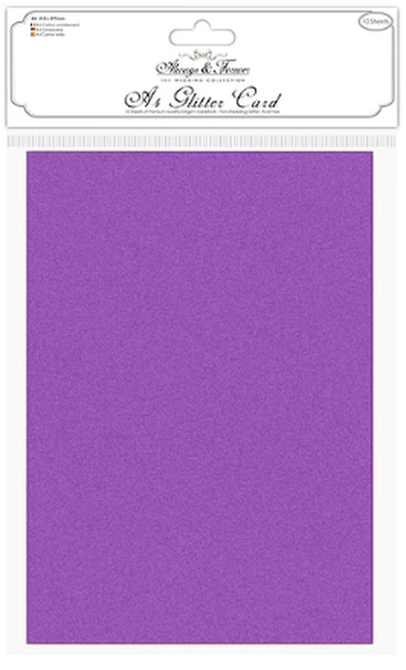 Craft Consortium Glitter Card A4 Royal Purple