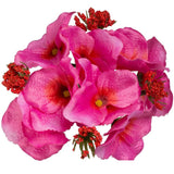 Artificial Hydrangea Flower head Hot Pink