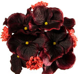 Artificial Hydrangea Flower head DARK BURGUNDY