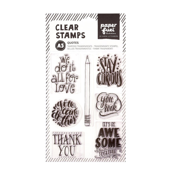 Paperfuel • Clear Stamp A5 Quotes