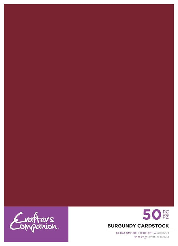 Crafter's Companion Burgundy 5x7 Inch Cardstock Pack (50pcs)  Ireland