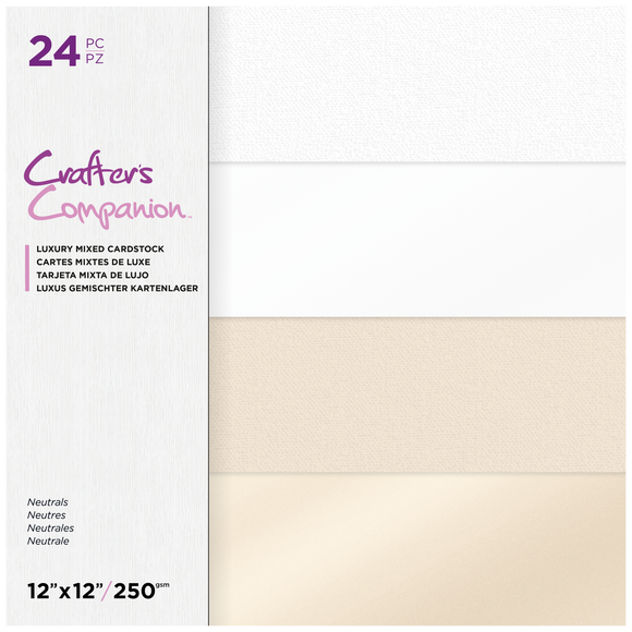 Crafter's Companion Neutrals 12x12 Inch Luxury Mixed Cardstock Pad Ireland