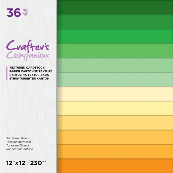 Crafter's Companion Sunflower Tones 12x12 Inch Textured Cardstock