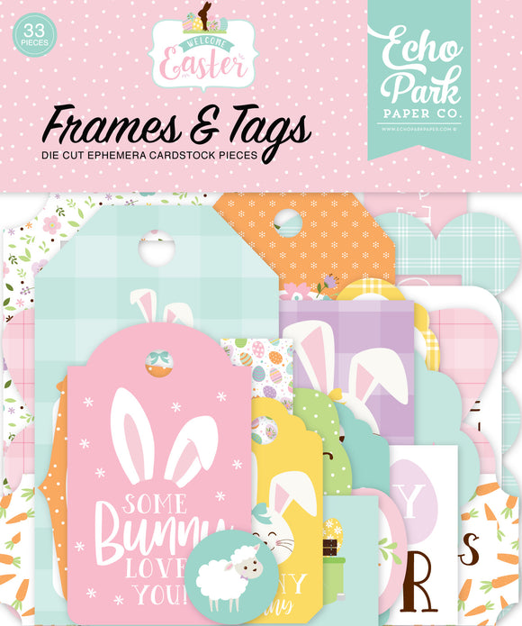 Echo Park Welcome Easter Frames & Tags 33 pcs