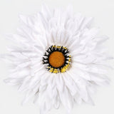 Artificial Gerbera flower head Ireland - white with yellow centre