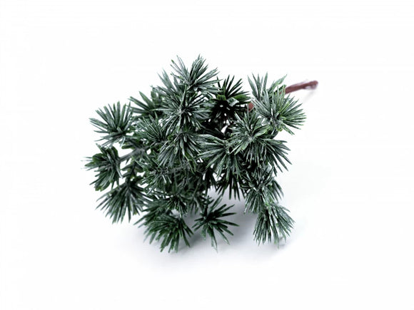 Artificial Frosted Pine Needle Branch on Wire