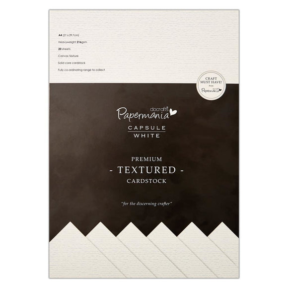 Papermania A4 Premium Cardstock Textured White (20pcs)