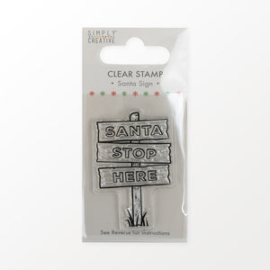 Simply Creative Santa Sign Clear Stamp