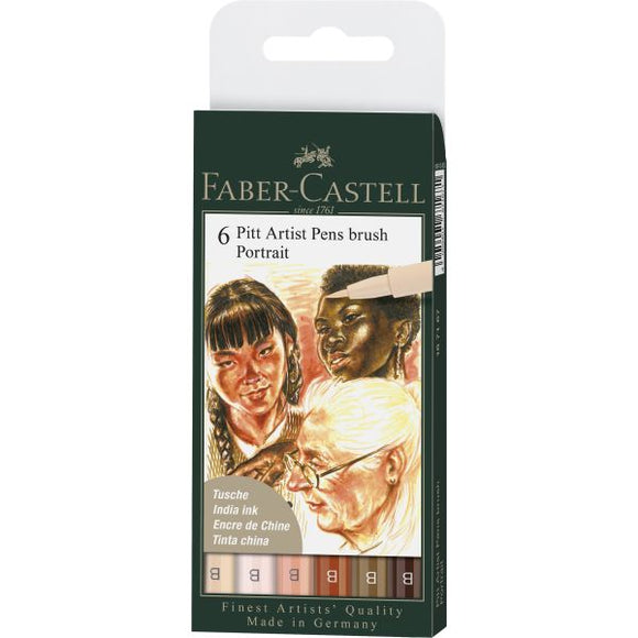 PITT ARTIST PEN BRUSH PORTRAIT SET OF 6 Ireland