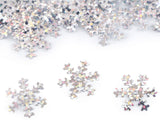 Snowflake sequins silver hologram