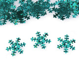 Snowflake sequins turquoise hologram