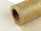 Wire Mesh Ribbon with Lurex width 15 cm Gold/Silver