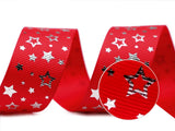 Christmas Grosgrain Ribbon Stars width 25 mm Ireland- Red