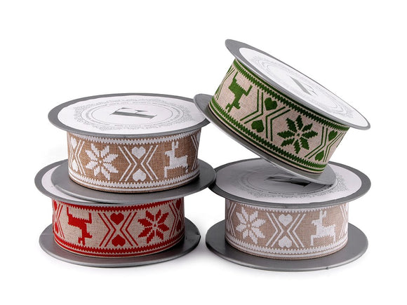Christmas ribbon 5m length (width 40 mm) 