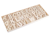Wooden Letters in a Storage Box
