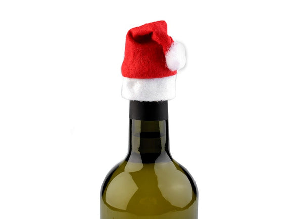 Mini Santa hat bottle decoration