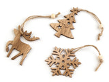 Wooden hanging Christmas decorations