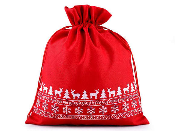 Red Christmas gift drawstring bag