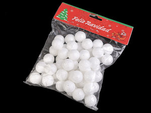 Styrofoam glitter snowballs