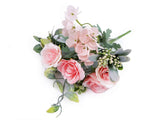 Artificial Bouquet of Roses & Hydrangeas Ireland light pink colour