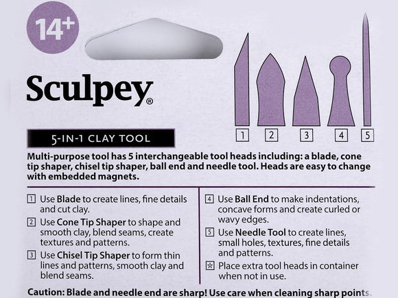 Clay Modelling Tool Kit 5in1