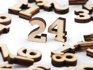 Advent calendar wooden numbers
