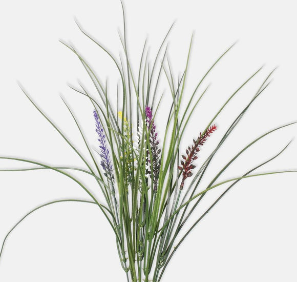 Decorative grass with flowers- 3 colours available