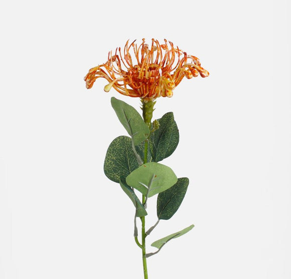 Artificial coloured thistle flower - orange colour