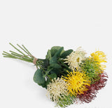 Artificial coloured thistle flower