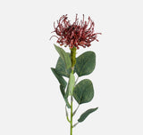 Artificial coloured thistle flower - red colour