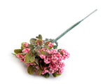 Artificial Berries Pick with Leaves- 4 colours