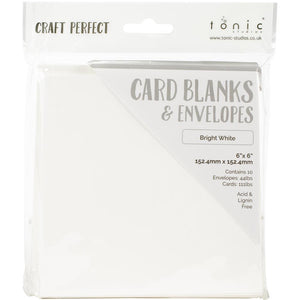Craft Perfect • Card blanks & envelope - WHITE