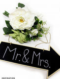 Arrow Chalkboard With Twine For Hanging