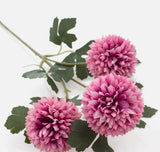 Chrysanthemum Balls on a long stem - pinky purple colour