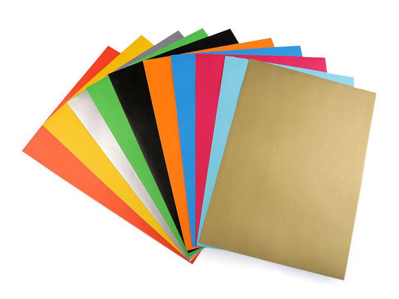 Colourful adhesive paper