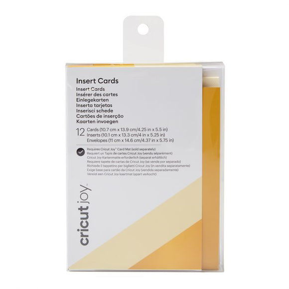 Cricut Insert Cards 12-pack Cream/Gold