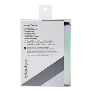 Cricut Insert Cards 12-pack Black/Silver Holographic