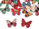 Decorative Wooden Button Butterfly