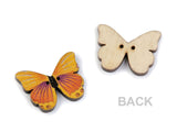 Decorative Wooden Button Butterfly