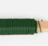 Wound green floral wire 0.07 cm