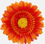 Artificial Gerbera Flower heads brown orange