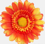 Artificial Gerbera Flower heads yellow orange