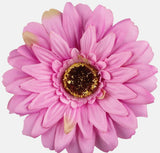 Pack of 4 satin Gerbera Flower Heads - 2 colours available