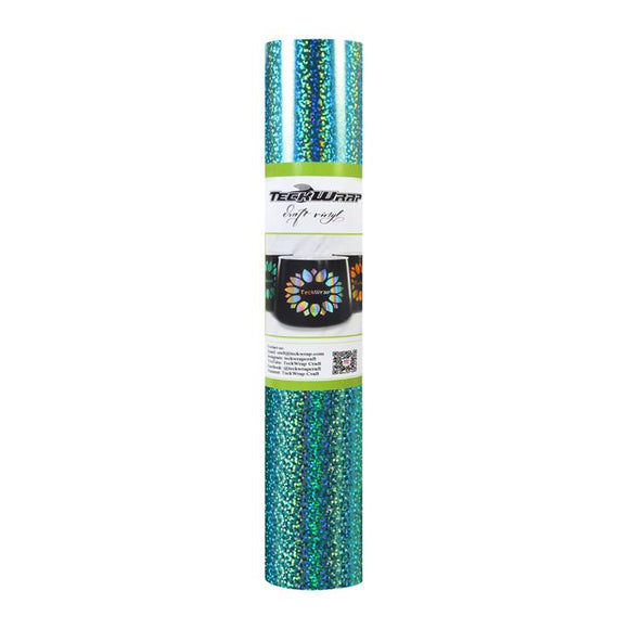 Teckwrap Holographic Sparkle Adhesive Craft Vinyl Roll - 11 colours