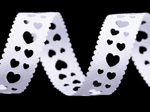 Grosgrain Ribbon with Cut-outs, Heart width 20 mm