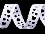 Grosgrain Ribbon with Cut-outs, Heart width 20 mm