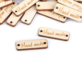 Wooden Tag 'Hand Made' 10x30 mm