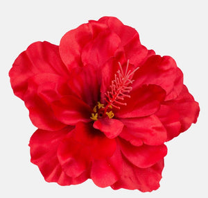 Artificial Hibiscus flower head pure red colour