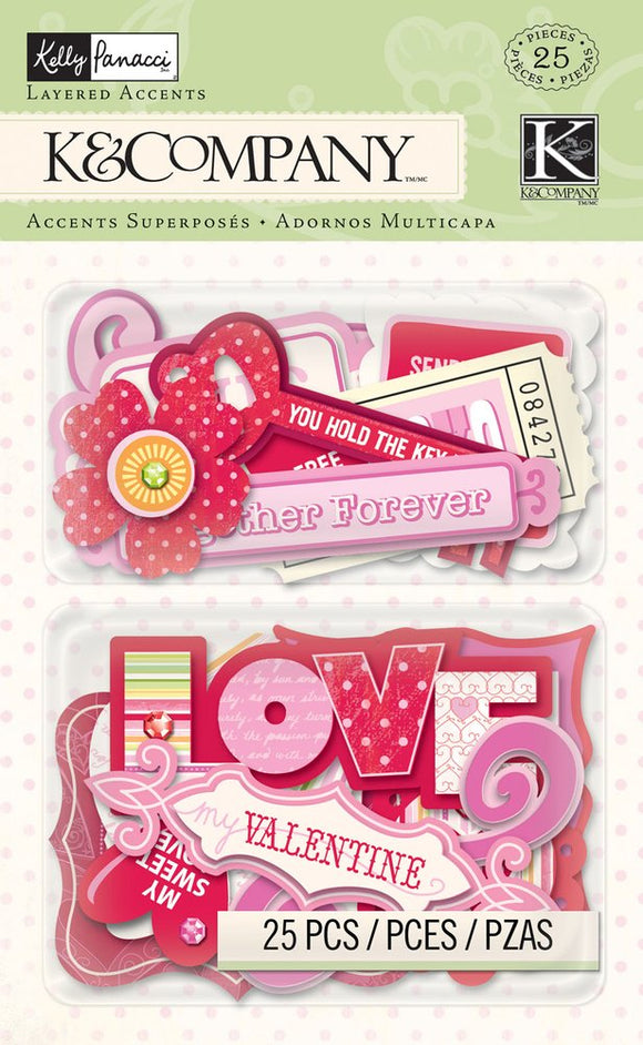 K&Company Valentine icon layered accents